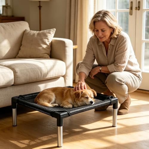 Hamaca para perros transpirable y cama elevada resistente de exterior 4