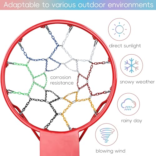 Image of Basketball Net Heavy Duty Replacement,Carbon Steel Chain Basketball net