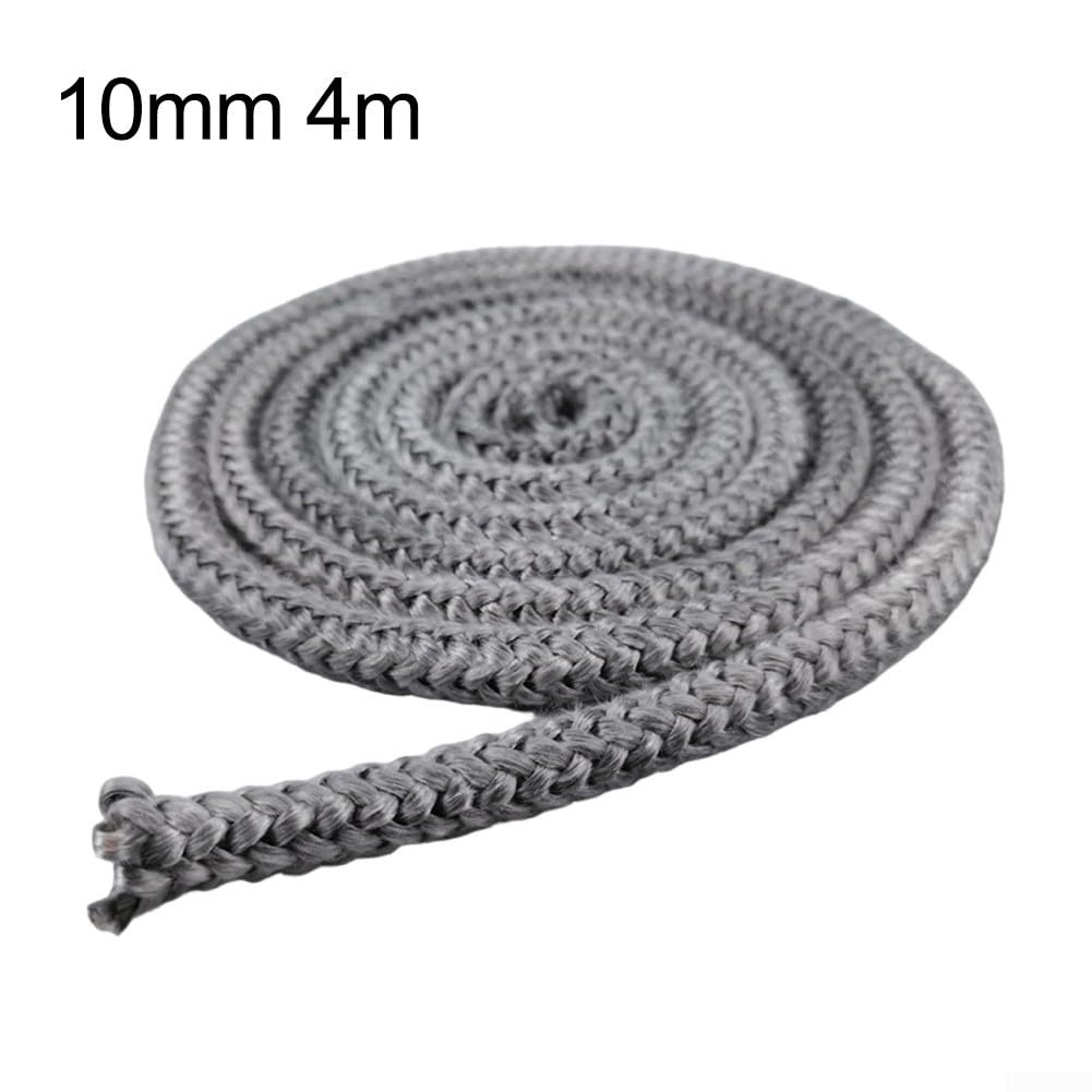 Guarnizione in corda di vetroresina, Corda di tenuta in fibra vetro for stufa, camino, forno, caldaia, nero, 10 mm x 3/4/5 m(10mm*4m)