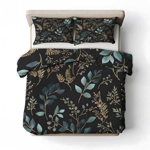 Housse couette noir et or 220x240 infroissable et très douce - 3