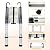 Aluminum Telescoping Ladder 20.3FT 6.2M Extension Tall Loft Ladder with Hooks Slow Down Design Extendable Ladders Portable for Household Daily Outdoor Activities, 330 Pound Capacity Silver