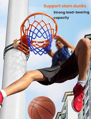 Aro de baloncesto de pared resistente de acero portátil para interiores y exteriores 7
