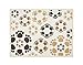 Buddy's Line Fashion Forward Pet Placemat, Brown and Tan Paws