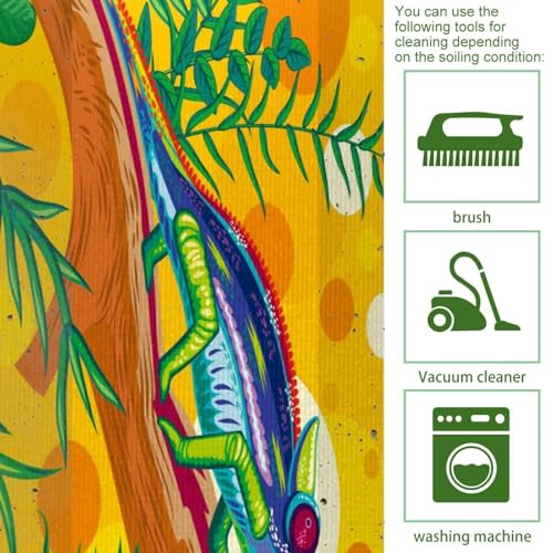 Tapete absorbente de cocina bosque camaleón ideal para pasillo y cuarto de lavado 5