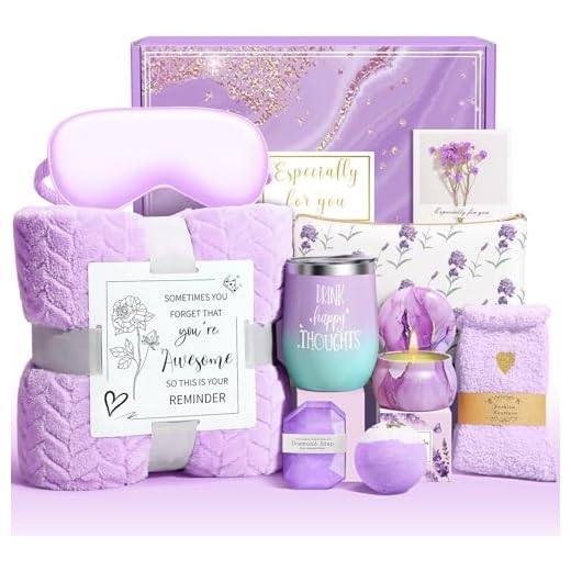 Presentes de feliz aniversário para mulheres, presentes de autocuidado, lavanda relaxante, spa, cesta, pacote de cuidados, presentes com cobertor de luxo, presentes exclusivos para sua mãe, amiga