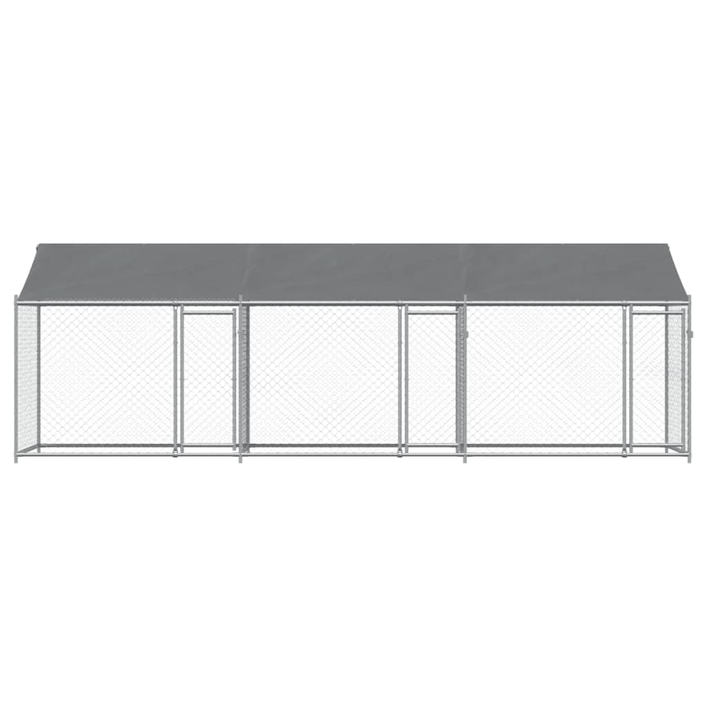 Cage pour Chien avec Toit et Portes Gris 6x2x2m Acier galvanisé,Articles pour Animaux,Articles pour Animaux de Compagnie,Accessoires pour Chiens,Niches & enclos pour Chiens,52.4 kg,Gris,3209564