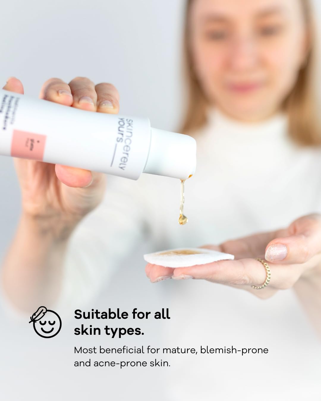 Skincerely Yours Fruchtsäure Peeling 100 ml I Mit 14% Fruchtsäuren und Grüntee Extrakt I Zellerneuernd I Gegen Pickel und Pigmentflecken I Anti-Aging Effekt I Vegan