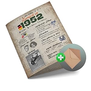 myDreamwork® Besondere Geburtstagskarte 70 Inkl. Umschlag | 1953 Jahrgang Geschenk | Karte 70 Geburtstag Frau…