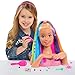 Barbie Rainbow Sparkle 12.75-inch Deluxe Styling Head, 27-pieces, Blonde Hair, Kids Toys for Ages 3 Up by Just Play