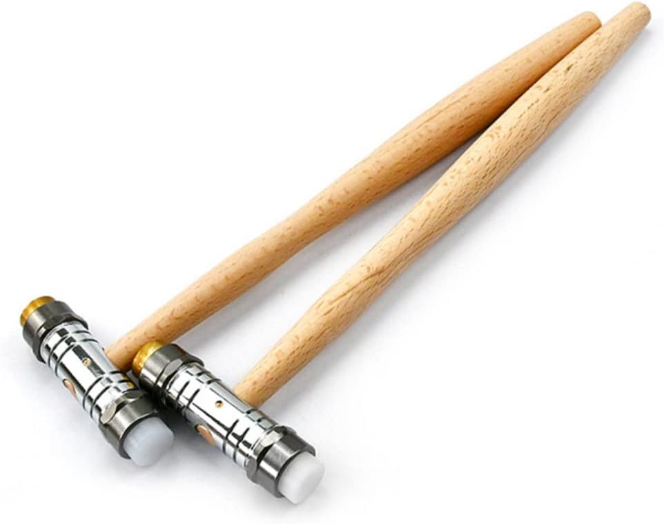 Round Head Detachable Hammer Wooden Handle – Versatile Household Tool for Repair and Crafting Small Replaceable Head Design for Jewelry and Watch Repair