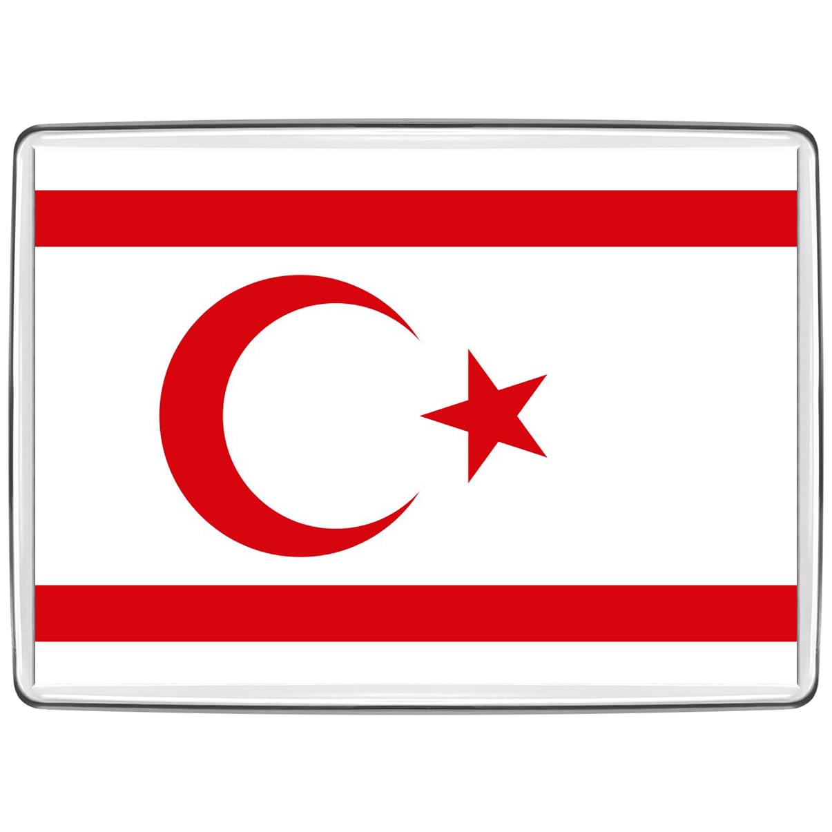 Pixly Clear Pixly® North Cyprus Flag Fridge Magnet Large Jumbo Size Northern Cypriot Turkish Kktc Keepsake Country Souvenir Novelty Refrigerator Magnets Gift