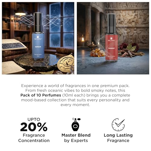 Image of Premium Perfume Gift Set Pack of 10 EDP 10ml Each Long Lasting Luxury Perfume Eau de Parfum (100 ml, Unisex)