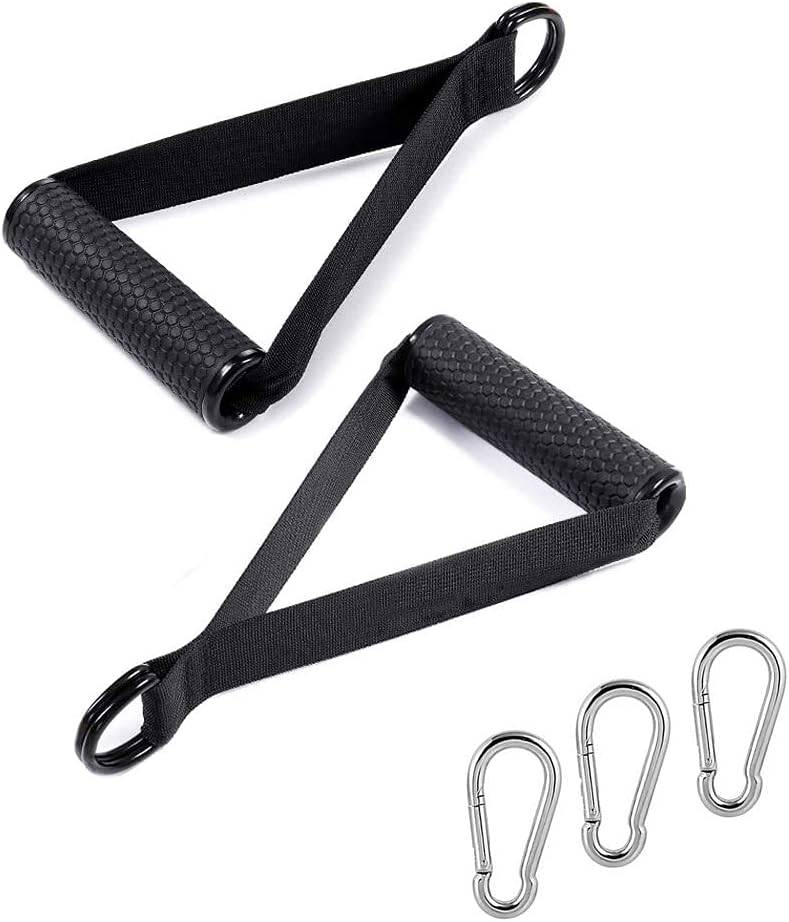 CMYKZONE 6 Pcs Triceps Training Rope Set Multifunctional Gym Triceps Training Rope With Multifunctional Handle & Stainless Steel Carabiner Multifunctional Strength Training Set