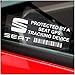 SEAT Lot de 5 Autocollants de Suivi GPS Alarme de sécurité format 87 x 30 mm pour Mii,Ibiza,Toledo,León,Altea,Alhambra