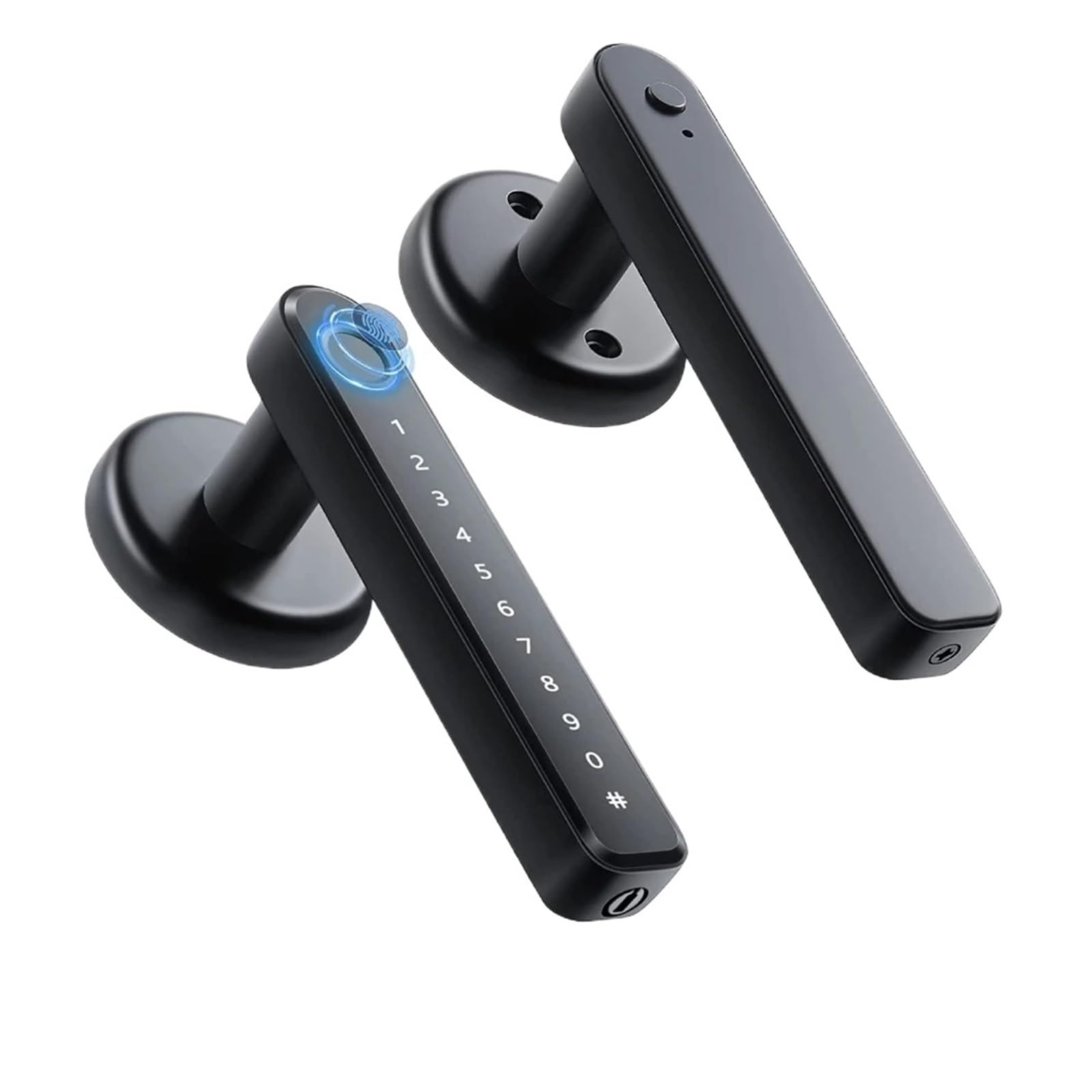 CVFRDD Smart Door Knob, Tuya Smart Door Lock Digital Electronic Finrprint House Security Protection Knob Keyless APP Unlock Keyless Entry Door Handle(Nero)