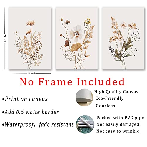 Botanical Floral Prints Farmhouse Wildflowers Wall Art Watercolor Floral Pictures Farmhouse Plants Wall Art Wild Flowers Posters Botanical Nature Wall Art Modern Botanical Prints 16X24Inchx3 Frameless #TOP2