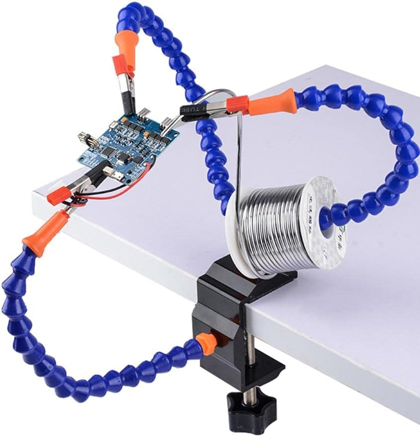 3 Arms Soldering Station Desk Clamp Set with Alloy