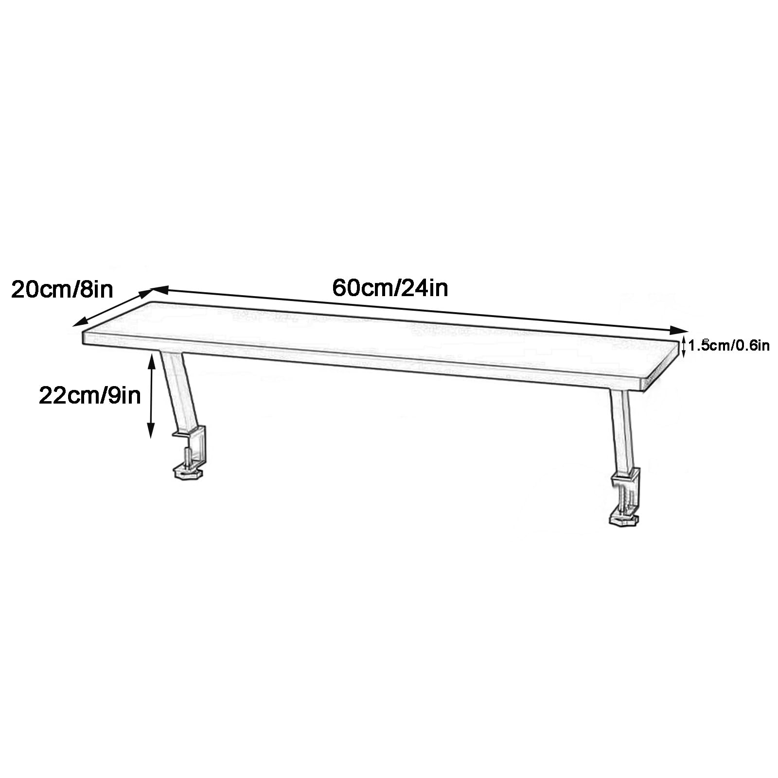Estantería de escritorio, estante de elevación con abrazadera para escritorio de computadora, solución versátil de almacenamiento de mesa