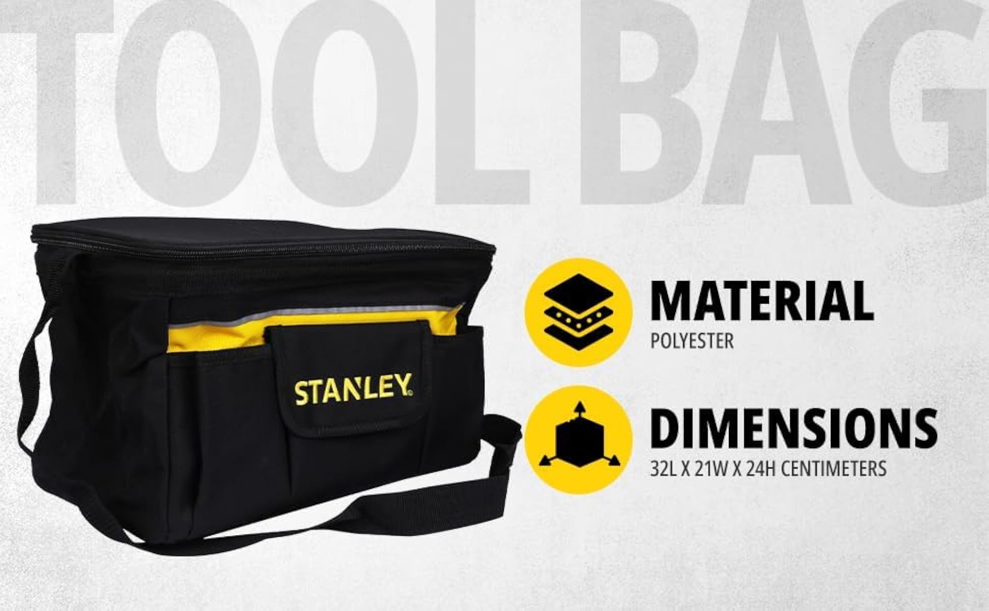 14 Polyester Tool Bag with Sleeve, Convenient Storage