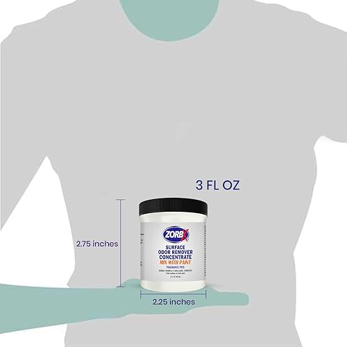 Miniatura 12 de ZORBX Aditivo de pintura concentrado para eliminar olores de superficie de 3 onzas – Mezcla 2 tarros en 4 galones de pintura para pared, techo