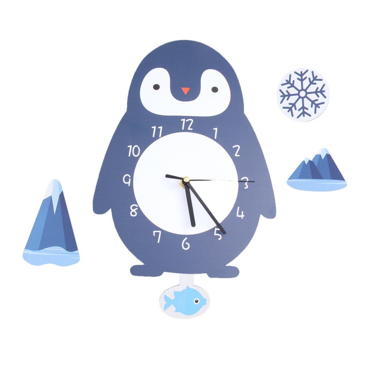 Reloj de Pared Material PVC Ecológico para Jardín de Infantes Diseño de Dibujos Animados Manecillas Silenciosas y Decoración Adecuado para Oficinas y Hogares