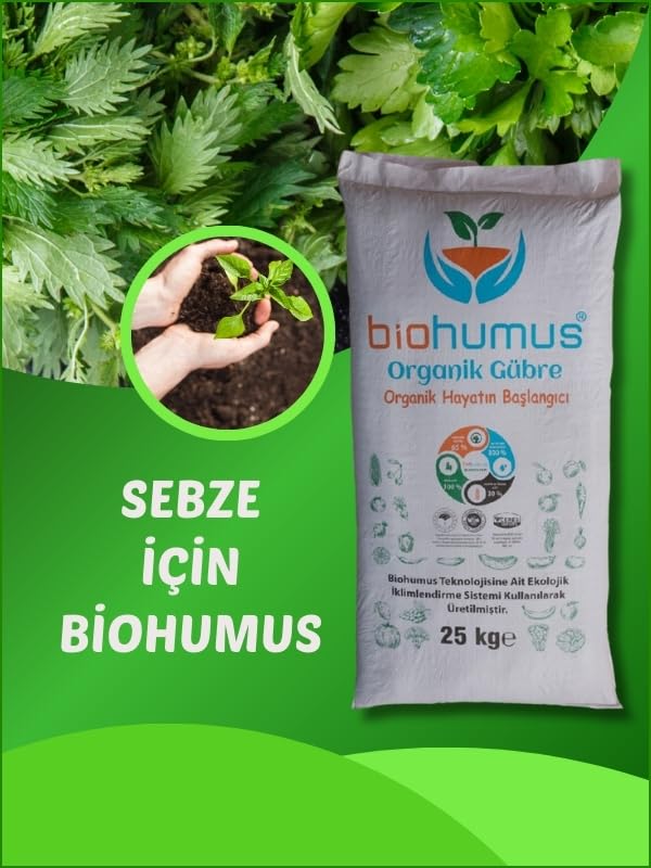 Biohumus SEBZE için, Organik gübre, Organik Sertifikalı, Kök geliştirici, toprak düzenleyici, bitki