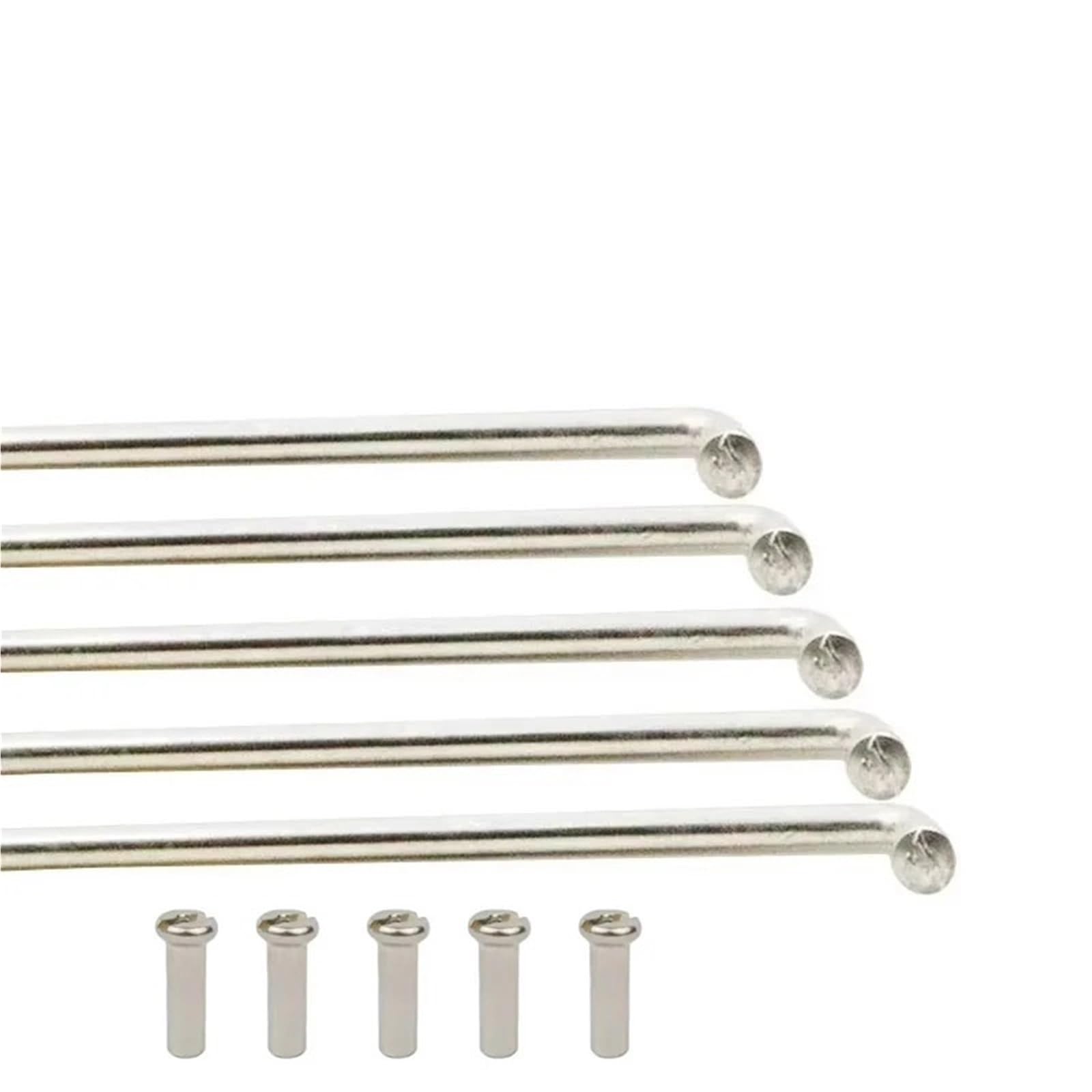 GSJNHY Rayons Vélo Acier Inoxydable – Lot 20 Rayons 12G (2,4 Mm) + Écrous, Longueurs 54-295 Mm, Forme J – Réparation VTT