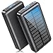 Produktbild Power Bank, 30000mAh Solar Powerbank Akkupack, 5V 2A QC3.0, USB-C Handyakkus Schnelles Aufladen Tragbares Ladegerät, Externer Akku Compatible with iPhone Samsung Huawei und mehr Smartphones (Black)
