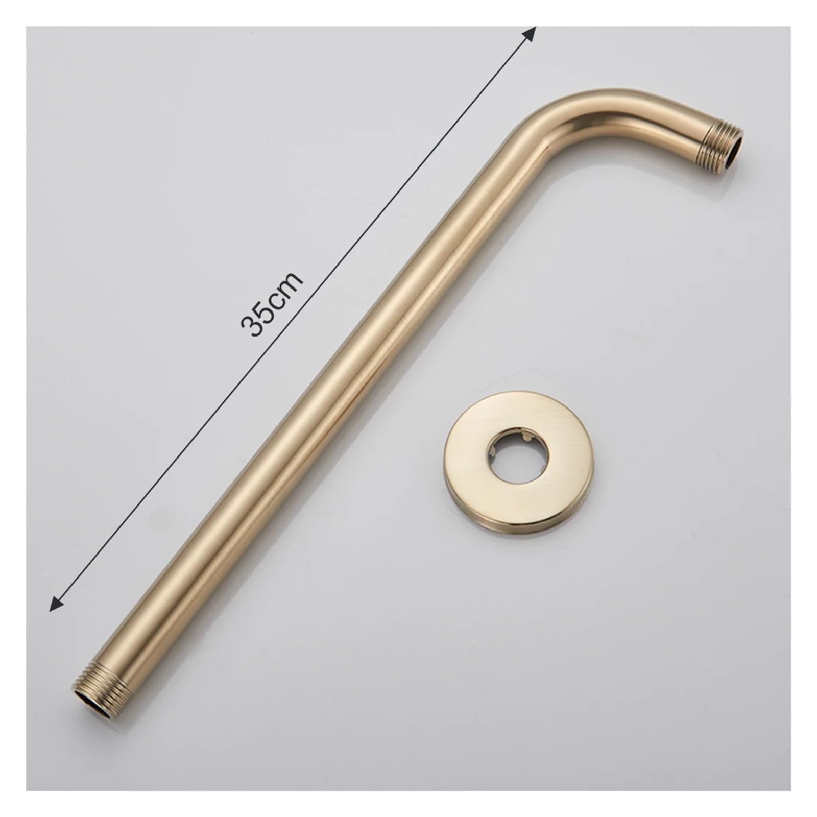 GUYTRM Cabezal de ducha de brazo fijo for montaje en pared y techo, brazo de ducha negro, soporte for cabezal de ducha de baño lingli(Nickel A1)