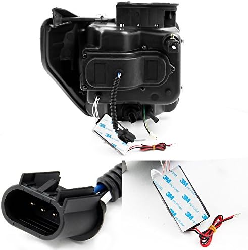 AKKON - For 2007-2012 Nitro Dual CCFL Black Projector LED Signal Headlights + Dark Red Tail Lights Combo