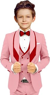 Boys Suit 3 Piece Kids Party Tuxedo Blazer Vest Pants Set for Boy Formal Tuxedo Slim Fit