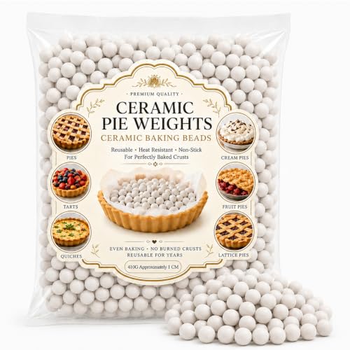Rainflow Ceramic Pie Weights For Blind Baking - 1 Lb Reusable Baking Beans