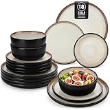 vancasso AMBER Assittes Service de Table 18 Pièces pour 6 Personnes, Vaisselle en Grès -...