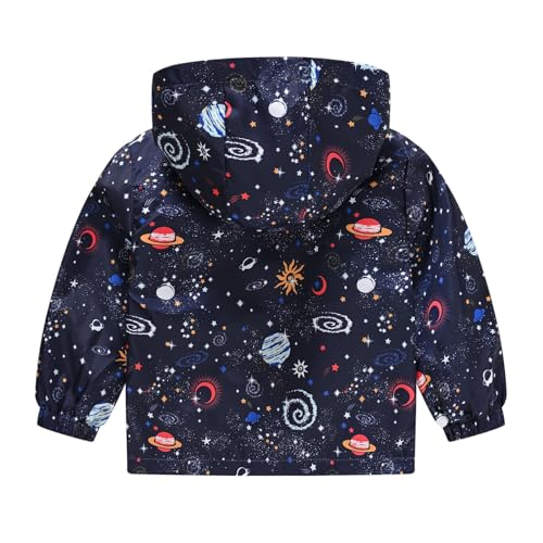 Kids Boys Cartoon Hooded Jackets Zipper Long Sleeve Windproof Athletic Casual Coats Girls Waterproof Outdoor Jackets2