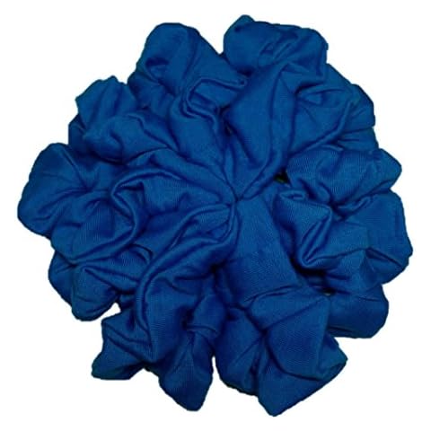 Cotton Scrunchie Set, Set of 10 Soft Cotton Scrunchies, Solid Color Packs (Royal Blue) Cover