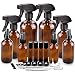 Glass Spray Bottle Kits, BonyTek Empty 4 10 ml Roller Bottles, 8 Amber Essential Oil Bottle(16oz,8oz,4oz,2oz) with Labels for Aromatherapy Cleaning Products