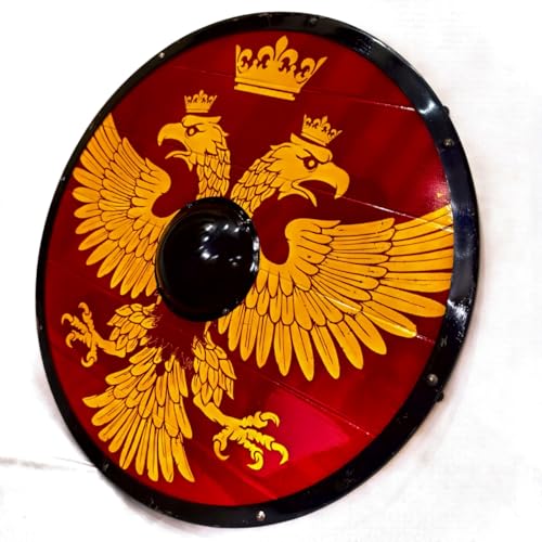 Nautical Replica Hub Wooden Byzantine Eagle Varangian Viking Shield, medieval shield custom shield norse shield larp viking shield viking decor battle shield, sca shield