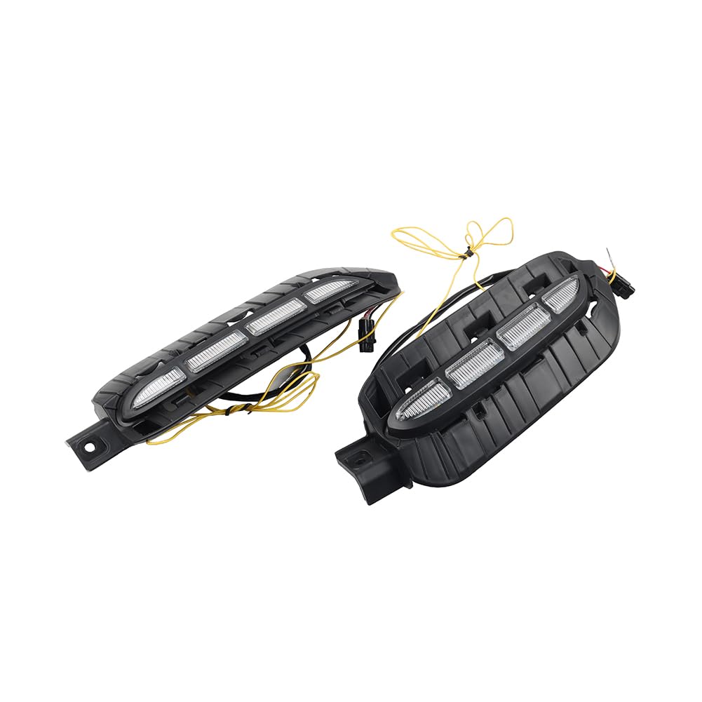 CNxinn10 Front Fog Lamp Daytime Running Light White+Yellow Lights ABS for KIA for Sportage X-Pro 23+ 2 Pcs