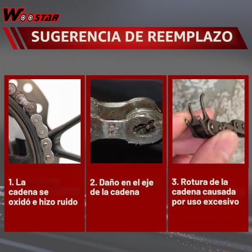 Cadena #35 WOOSTAR de alta resistencia para un rendimiento estable en motores de Mini Bike 6