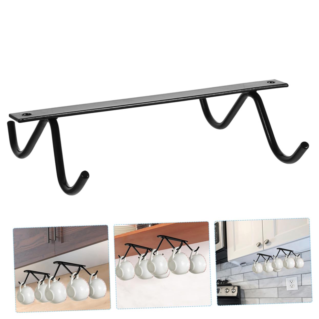 MAGICLULU 5 Set Di Staffe Per Tazze in Ferro Appendiabiti Per Tazze Da Cucina Pulito E Organizzato 2 Pezzi * 5