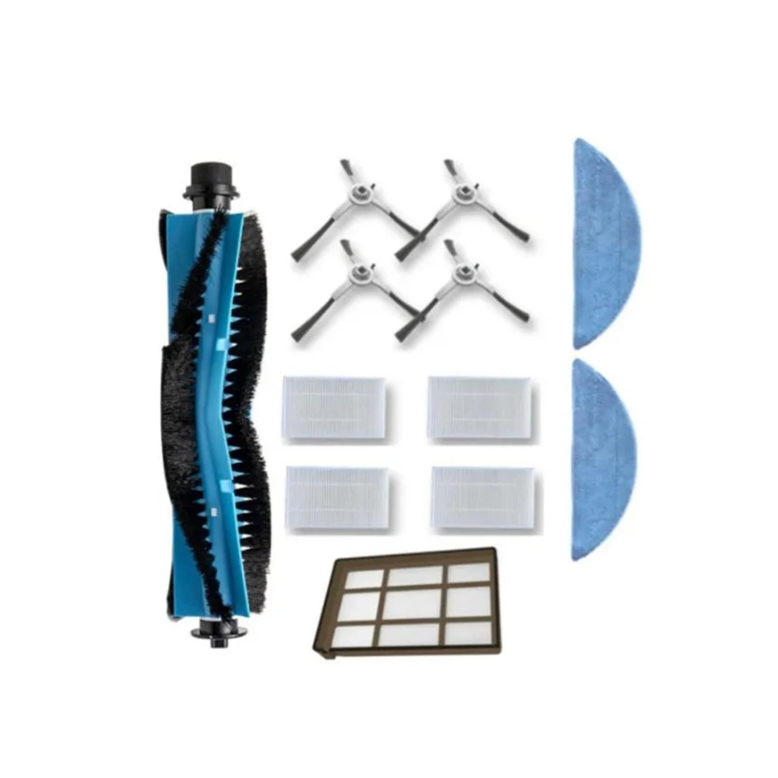 Shiketong Robot Filter Side Brush Roll Brush Mop Cloth,Compatible For ABIR,X5 X6 X8 Robotic Vacuum Cleaner Spare Parts Accessories Replacement