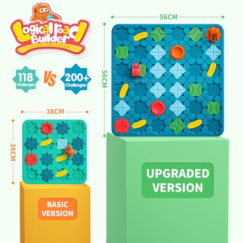 Image of Kids Toys STEM Board Games - Large Size Logical Road Builder Educational Brain Teasers Puzzles Toys, Preschool Learning Montessori Big Board Maze Birthday Gifts Kids Boys Girls Age 4-8 Year Old