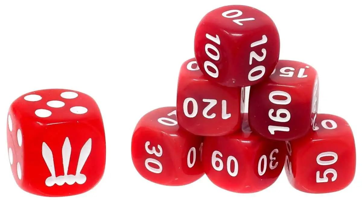 BB-Toy-Trades Compatible with PKM TCG Elite Top Trainer Dice Set Damage Marks Dice Set with BB-Toy-Trades Shipping Protection (Battle Styles Red)