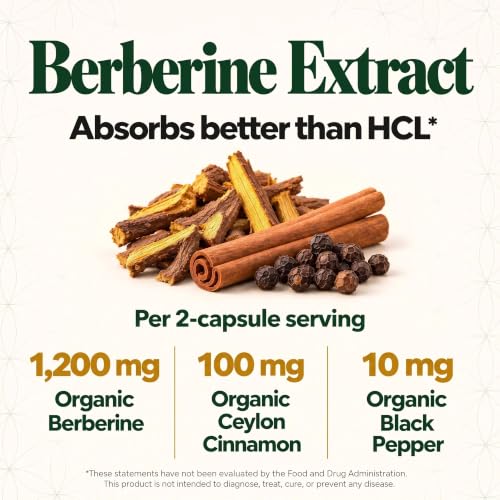 Global Healing Center BER-60 Organic Berberine Supplement