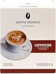 Cappuccino em pó Santa Mônica Monodose - 20 unidades