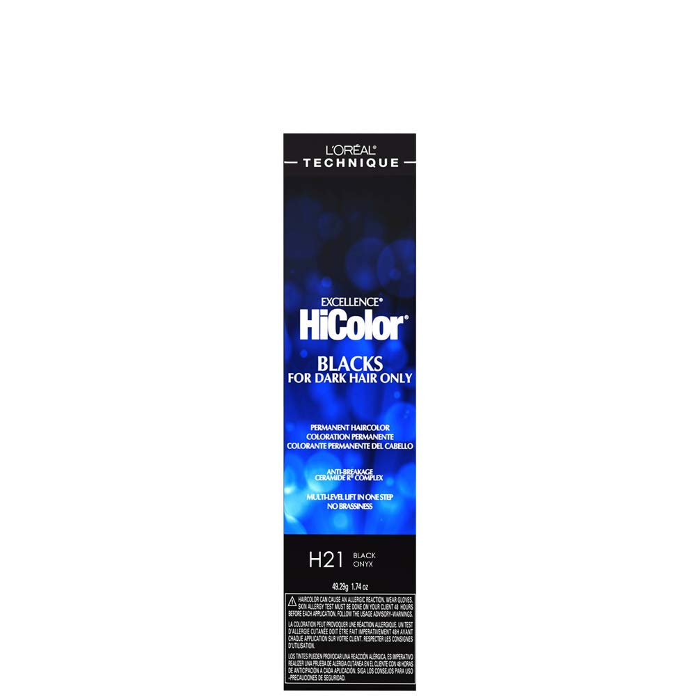 L'Oréal Technique HiColor Violet & Blacks Permanent Hair Color | Anti-Breakage Ceramide R Complex | Multi-Lift with No Brassiness | For Dark Bases | Long Lasting Color | Deep Violet