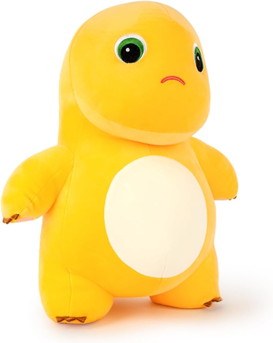 Dinosaur Stuffed Animal,12“ Cute Yellow Dinosaur Plush Soft Dino Stuffed Animals Dino Plushie Toys for Boys Girls Kids Baby Toddlers Angry