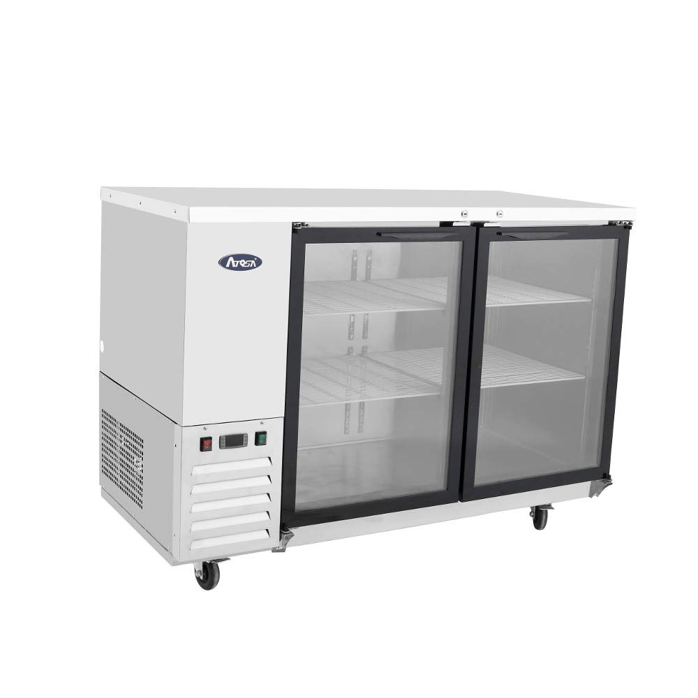 Atosa Commercial Back Bar Cooler, Glass Door