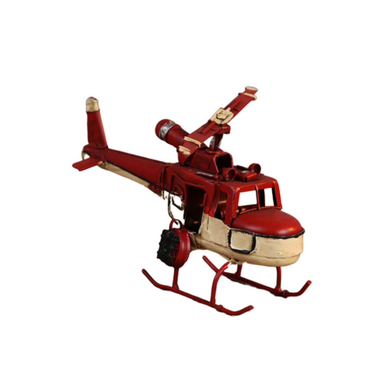 STOBOK Modello di Aereo a Doppia Ala in Lamiera di Ferro Retrò Rosso Fascino Classico, Decorazione per Soggiorno e Vetrina Aziendale