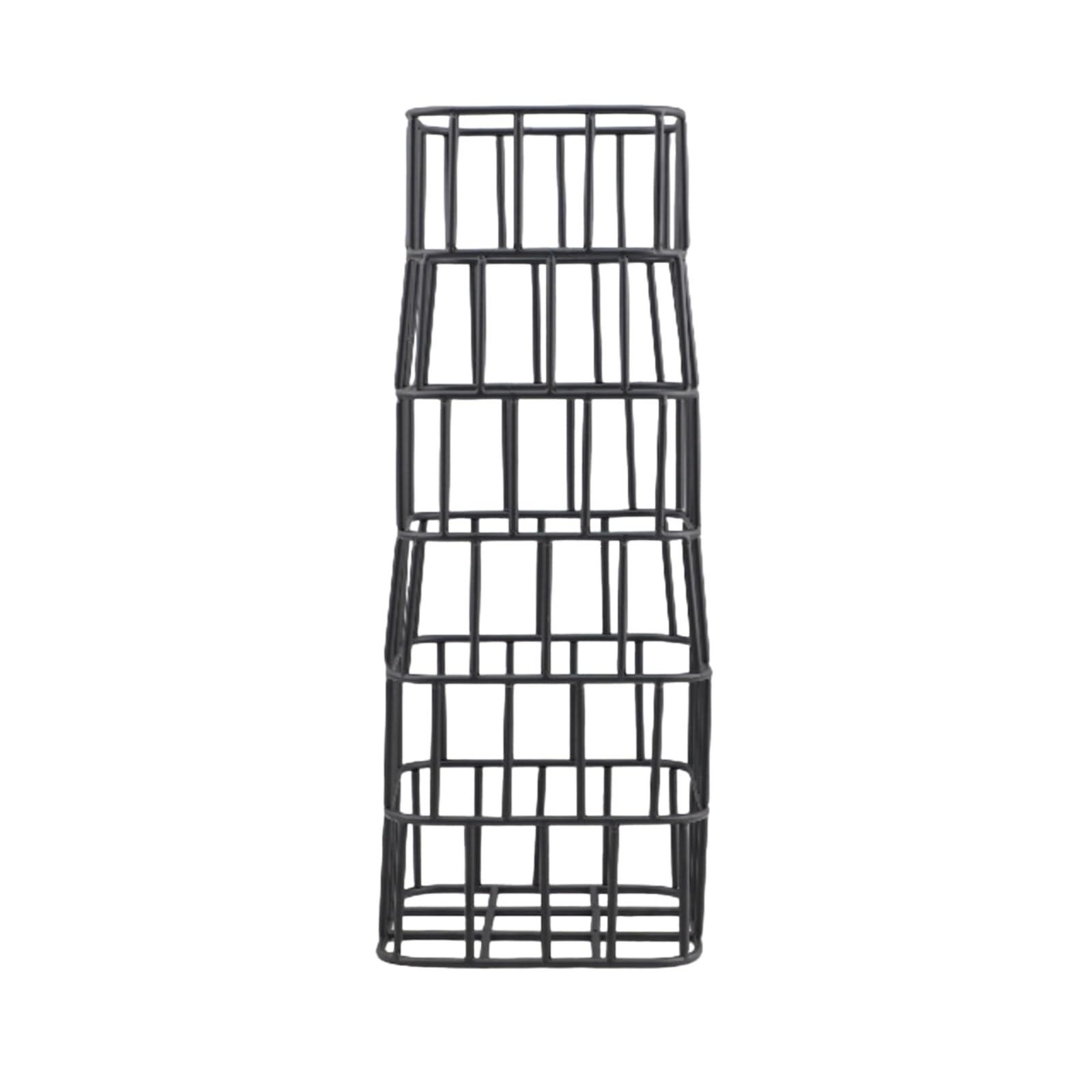 Cesta Alambre Hierro Compacta Cesta Rejilla Metálica Resistente Contenedor Rejilla para Mesa, 14x14x36.5cm
